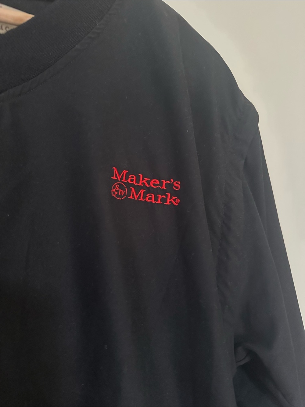 Men's Black Windbreaker Pullover - Picture 3 of 7